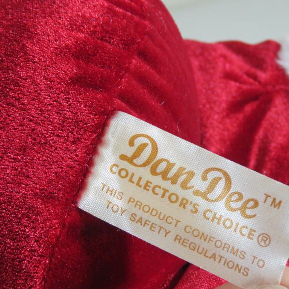 Dan Dee 2004 Christmas Teddy Bear Plush 10" Collector's Choice Red Green Dress - Picture 8 of 14